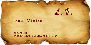 Less Vivien névjegykártya